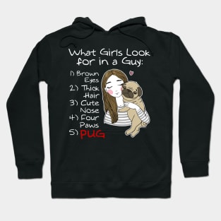 Girls pug Hoodie